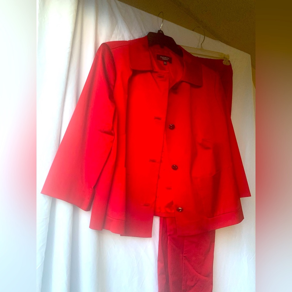 Talbots Suit Red
